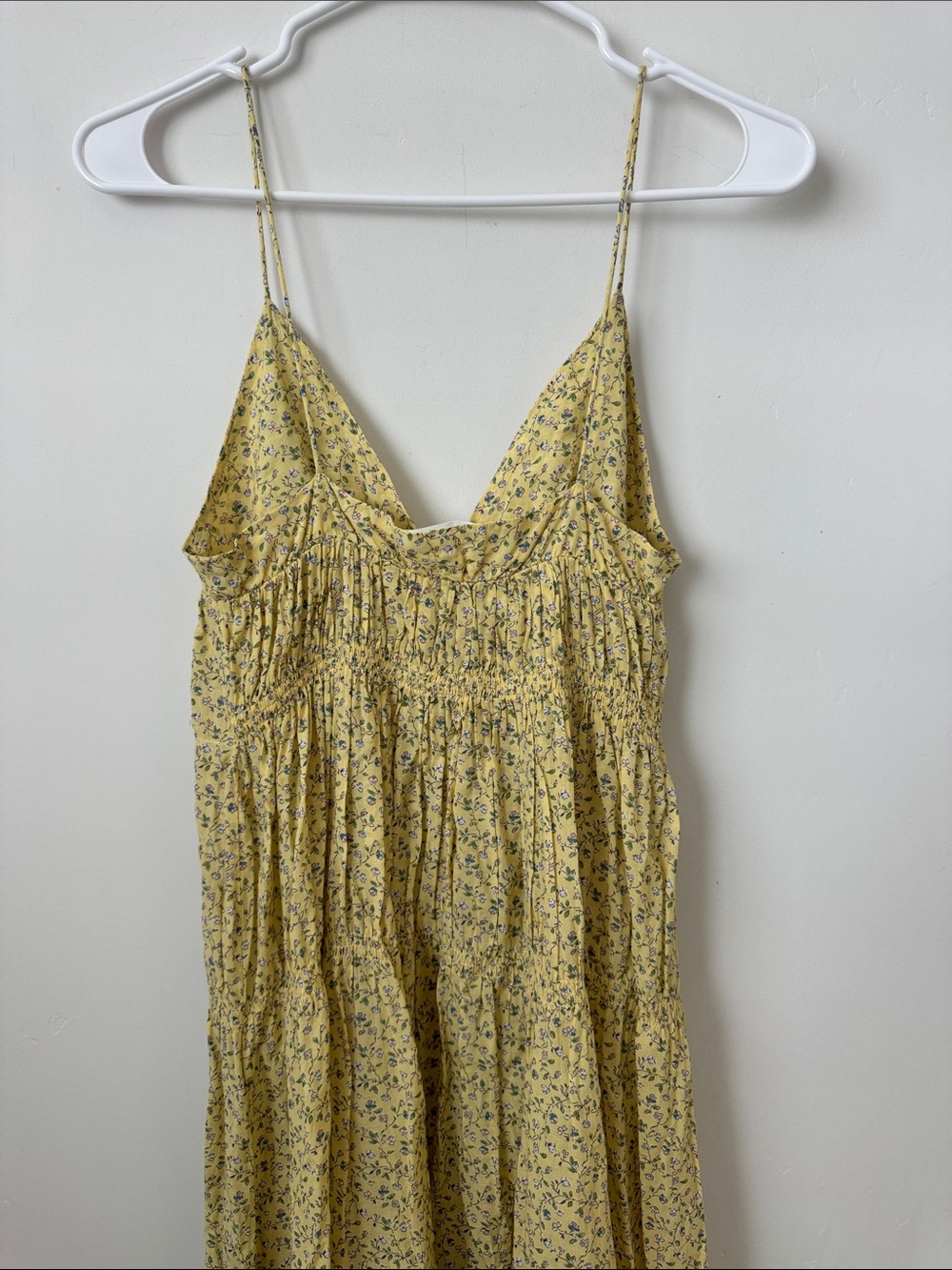 Doen Irina Floral Organic Cotton Midi Dress in Yellow Moonflower Size:XS - Picture 10 of 14